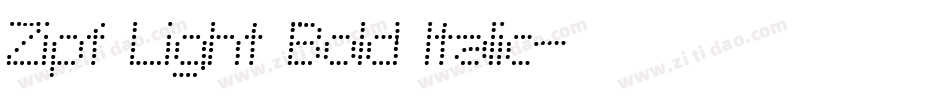 Zipf Light Bold Italic字体转换